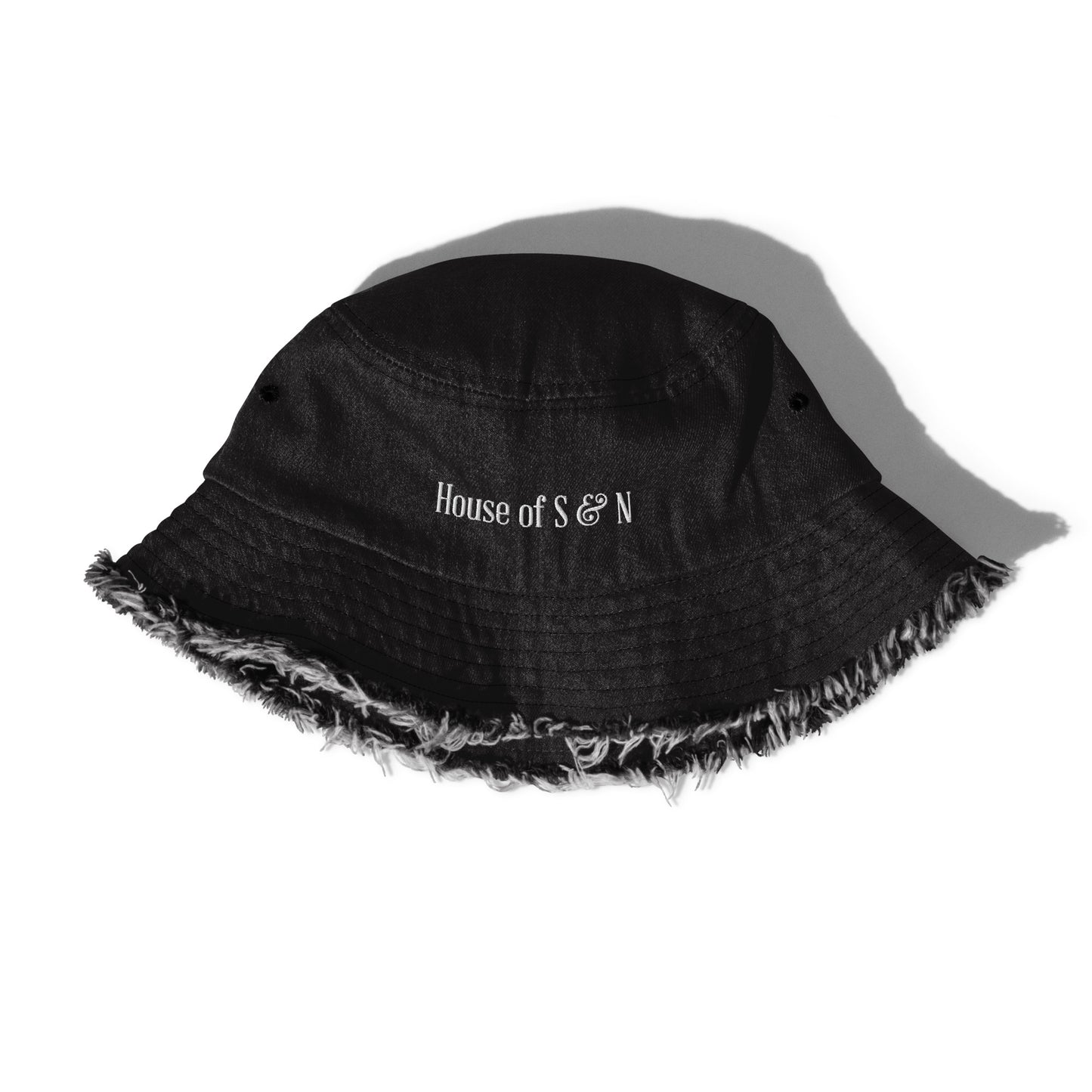Distressed denim bucket hat - House of S & N