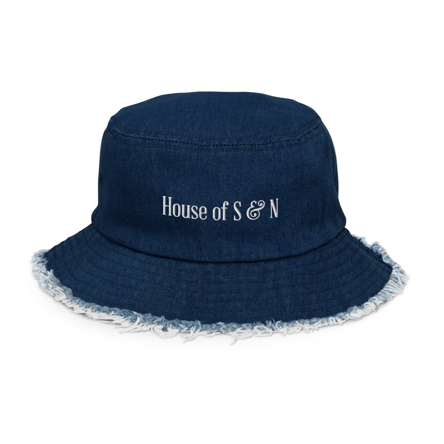 Distressed denim bucket hat - House of S & N