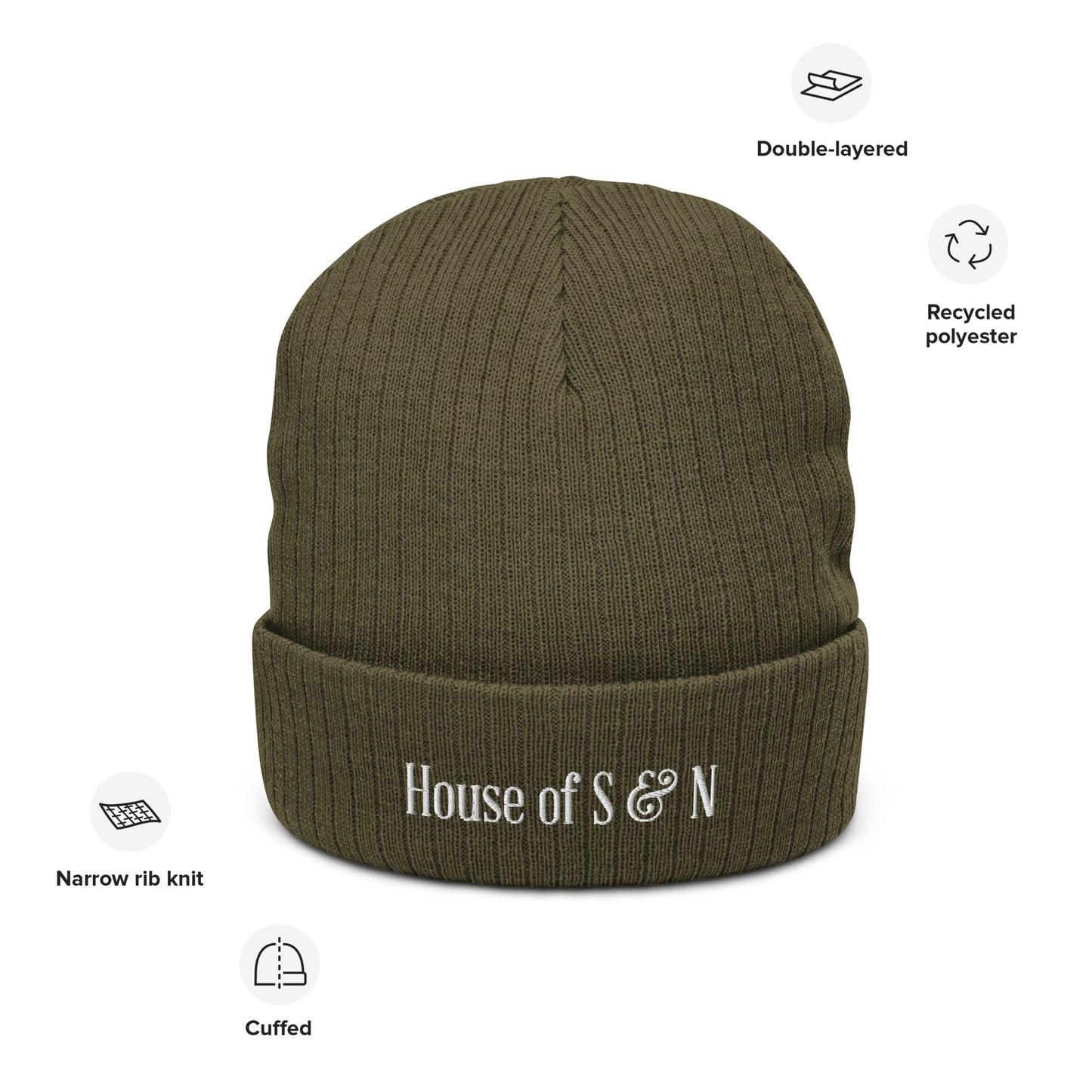 Ribbed knit beanie - House of S & N